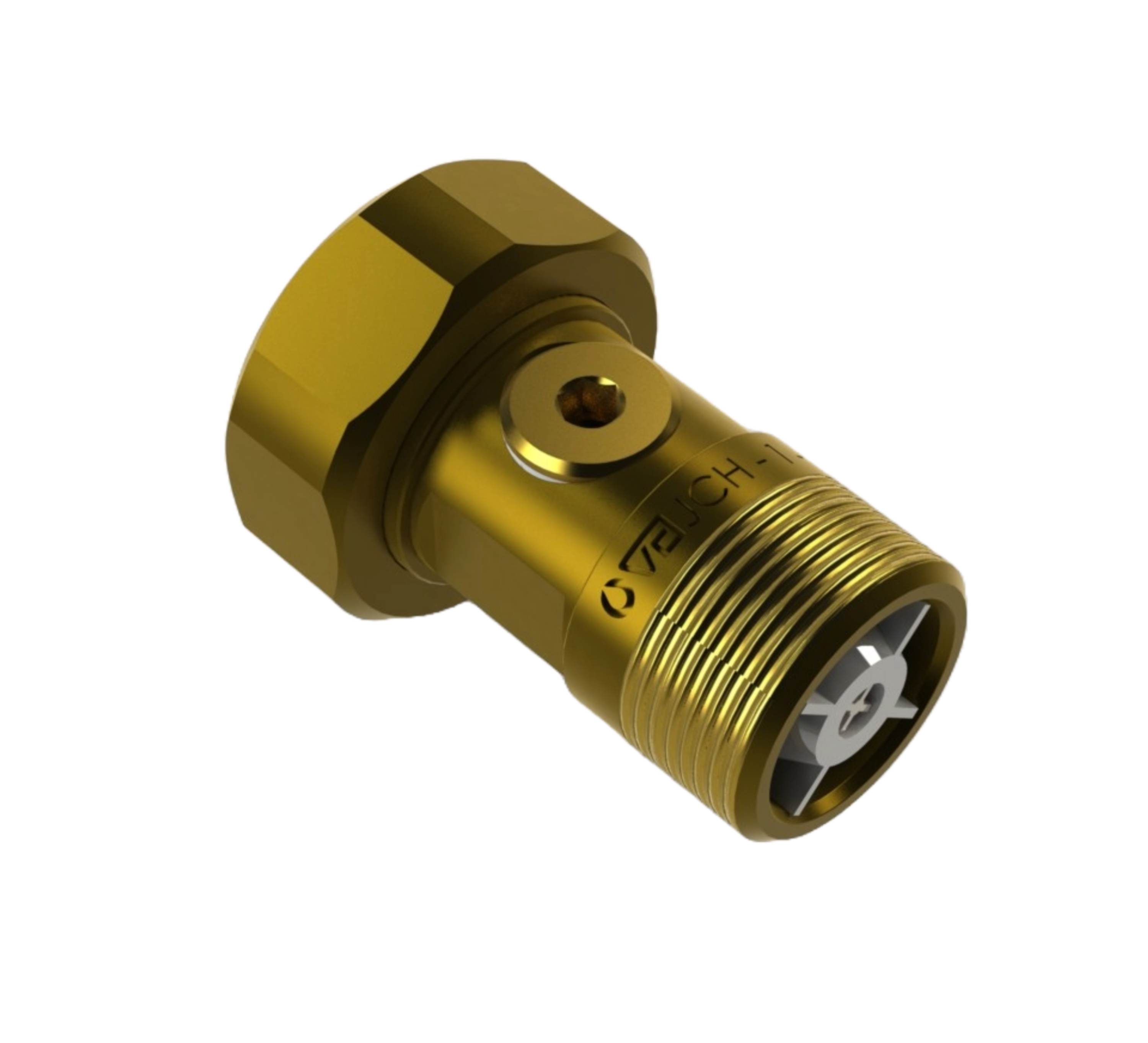 Rødgodsforskruning 3/4" x 1/2" x 40mm, GDV-godkendt m/kontrollerbar kontraventil